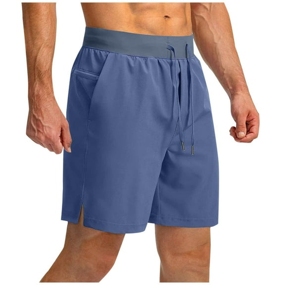 Diufon Mens Lounge Shorts Solid Color Workout Shorts Elastic Waist Drawstring Athletic Shorts