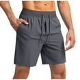 thumbnail image 1 of Diufon Mens Lounge Shorts Solid Color Workout Shorts Elastic Waist Drawstring Athletic Shorts, 1 of 9