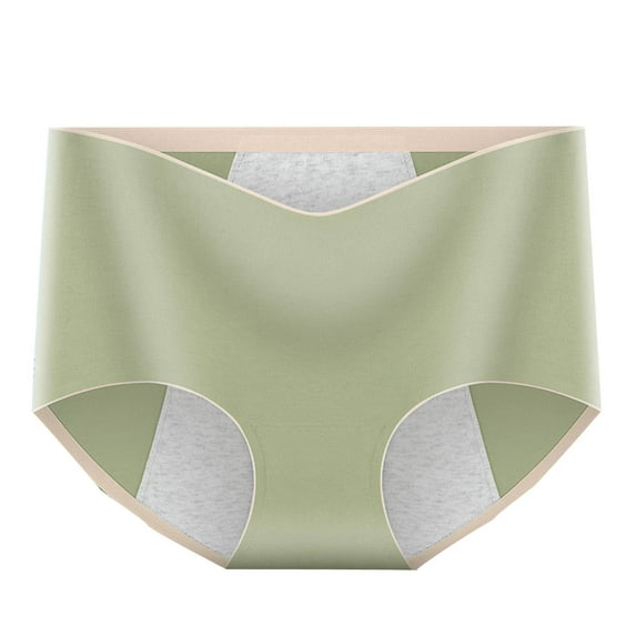 Diufon Knit Cotton Brief for Women Solid Color Full Coverage Panties Elastic High Waist Underpants