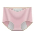 thumbnail image 1 of Diufon Menstrual Period Panties for Women Seamless Knitted Cotton Briefs Plus Size Color Block Underwear, 1 of 7