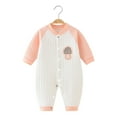 thumbnail image 1 of Diufon Newborn Baby Boy Girl Cotton Bodysuit Infant Long Sleeve Thickened Warm Romper Fall Winter Casual Jumpsuit, 1 of 7