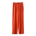 thumbnail image 1 of Diufon Pajama Pant for Women Bow Elastic Waisted Sleepwear Trouse Solid Color Loose Comfy Loungewear Pants (X-Large, Red), 1 of 3