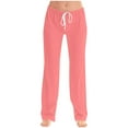thumbnail image 1 of Diufon Pajama Pants for Women Soft Lightweight Drawstring Waist Sleep Bottoms Straight Leg Yoga Trousers, 1 of 5