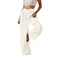 thumbnail image 1 of Diufon Palazzo Pants for Women Summer Solid Color Athletic Pants Fashion Cross Elastic Waist Wide Leg Pants, 1 of 7