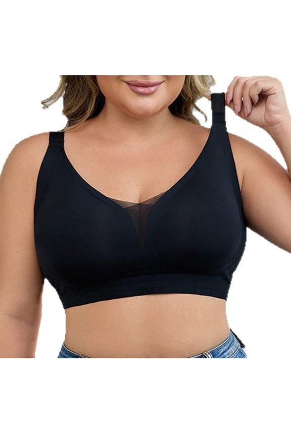 Plus Size Bras for Women Full Coverage Wireless Everyday Bras Soft Breathable Stretchy Bralettes