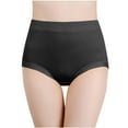 thumbnail image 1 of Diufon Plus Size Briefs for Women Full Coverage High Waist Panties Solid Color 3 Pieces Panties, 1 of 3