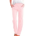 thumbnail image 1 of Diufon Plus Size Linen Pants Summer Casual Elastic Waist Drawstring Straight Leg Long Trousers with Pockets, 1 of 6