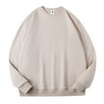 thumbnail image 1 of Diufon Plus Size Pullover Tops for Women Solid Color Sweatshirts Round Neck Long Sleeve Blouses, 1 of 3