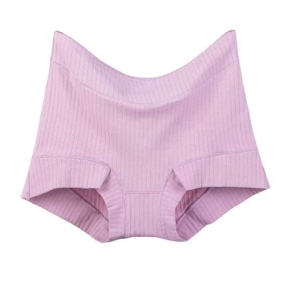 Diufon Plus Size Underwear for Women High Waist Full Coverage Briefs Solid Color Breathable Panties