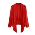 thumbnail image 1 of Diufon Plus Size Womens Cardigans Solid Color Casual Loose Coats Irregular Hem Long Sleeve Blouses, 1 of 3