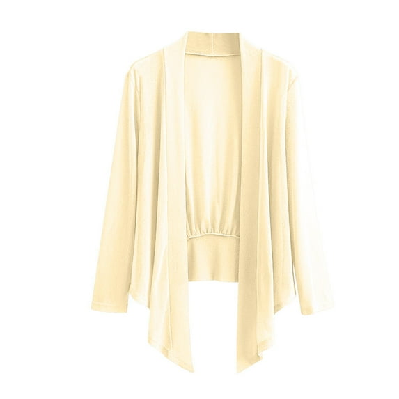 Diufon Plus Size Womens Cardigans Solid Color Casual Loose Coats Irregular Hem Long Sleeve Blouses