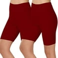 thumbnail image 1 of Diufon Plus Size Yoga Shorts for Women 2 Pack Summer Solid Color Shorts High Waist Sweat Shorts, 1 of 7
