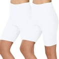 thumbnail image 1 of Diufon Plus Size Yoga Shorts for Women 2 Pack Summer Solid Color Shorts High Waist Sweat Shorts, 1 of 7