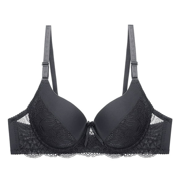 Diufon Push up Bras for Women Solid Color Lace Patchwork Bras Full Coverage Comfortable Bras