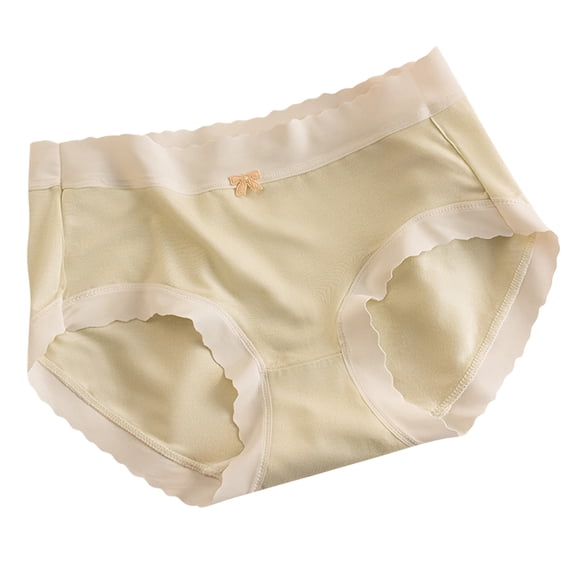 Diufon Seamless Womens Brief Color Block Full Coverage Underwear High Waist Bow Breathable Panties