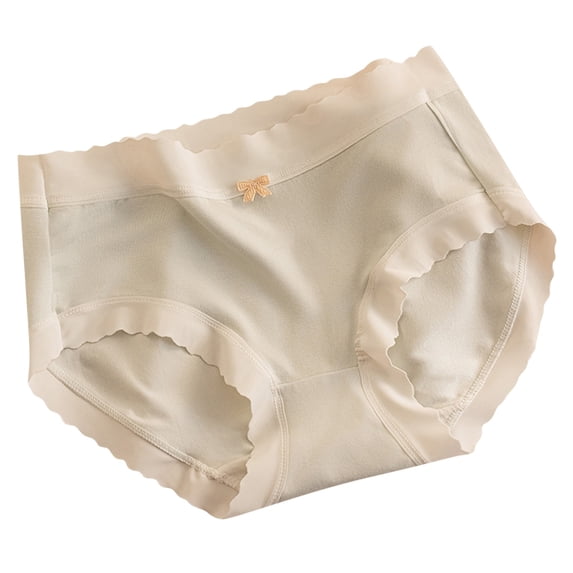 Diufon Seamless Womens Brief Color Block Full Coverage Underwear High Waist Bow Breathable Panties