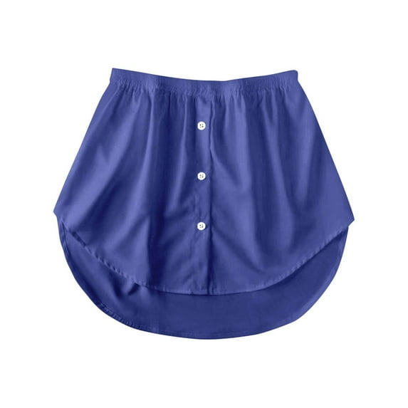 Diufon Shirt Extender for Women Adjustable Removable Layered Hem Shirt Half Length Underskirt with Buttons