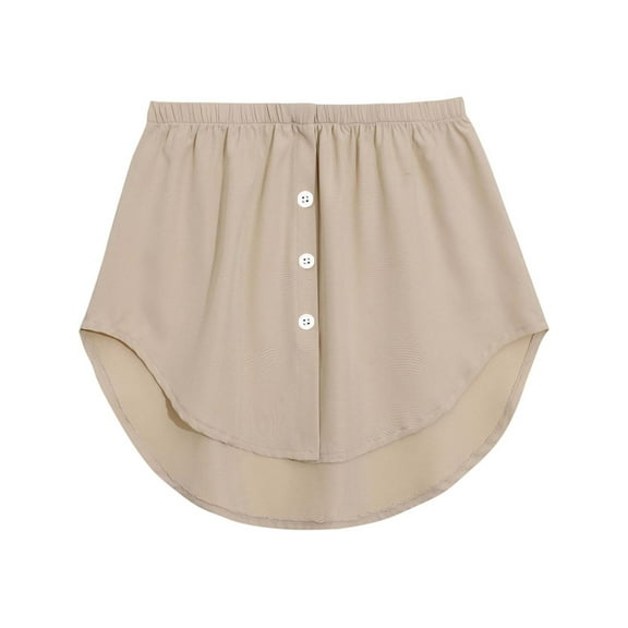Diufon Shirt Extender for Women Adjustable Removable Layered Hem Shirt Half Length Underskirt with Buttons