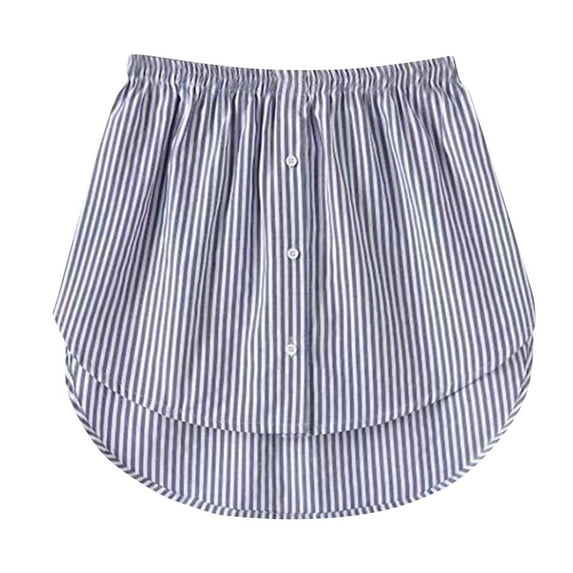 Diufon Shirt Extender for Women Adjustable Removable Layered Hem Shirt Half Length Underskirt with Buttons