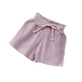 thumbnail image 1 of Diufon Shorts for Girls Casual Ruffle Elastic High Waist Drawstring Shorts Solid Color Lounge Shorts, 1 of 6