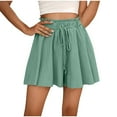 thumbnail image 1 of Diufon Skirt Shorts for Women Drawstring Ruffled High Waisted Boho Shorts Summer Beach Cute Short Pants, 1 of 8