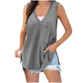 thumbnail image 1 of Diufon Sleeveless Tank Tops for Women Summer Casual V Neck Blouses Workout Yoga Loose Shirts with Pockets, 1 of 9