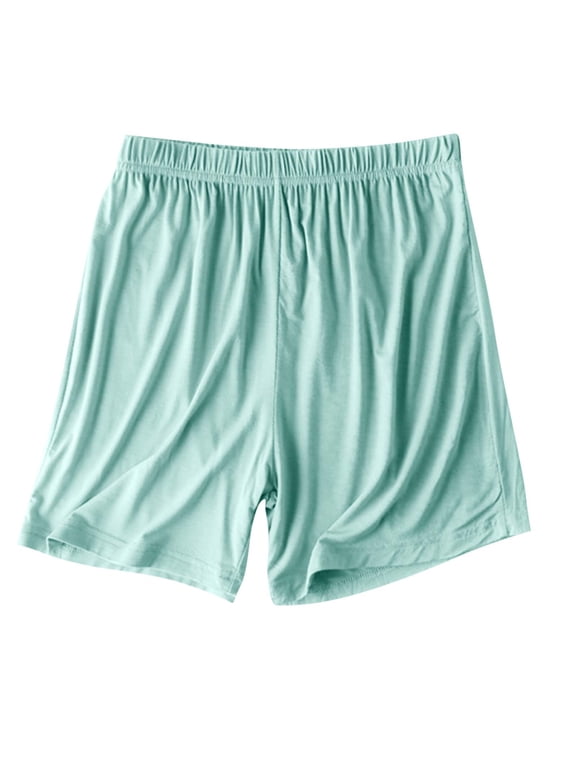 Soft Shorts Women Plus Size Elastic Waist Lounge Shorts Solid Color Loose Sleep Shorts Summer Casual Home Shorts