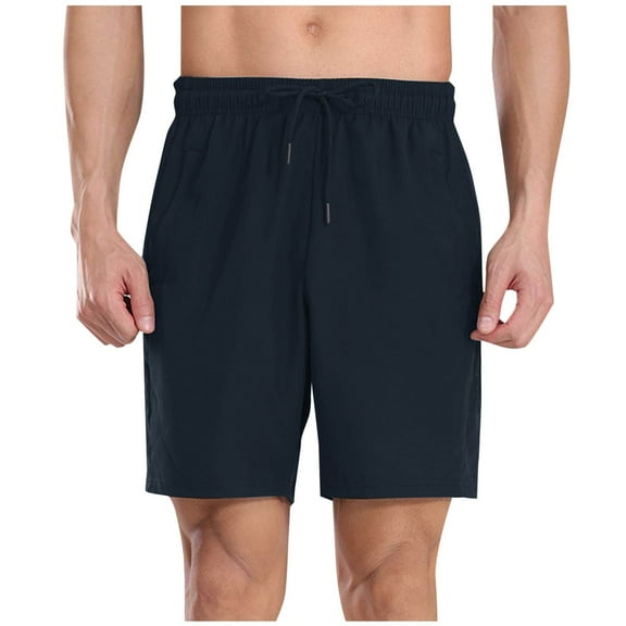 Diufon Sport Shorts for Men Casual Summer Elastic Waist Drawstring Shorts Plus Size Loose Shorts with Pockets
