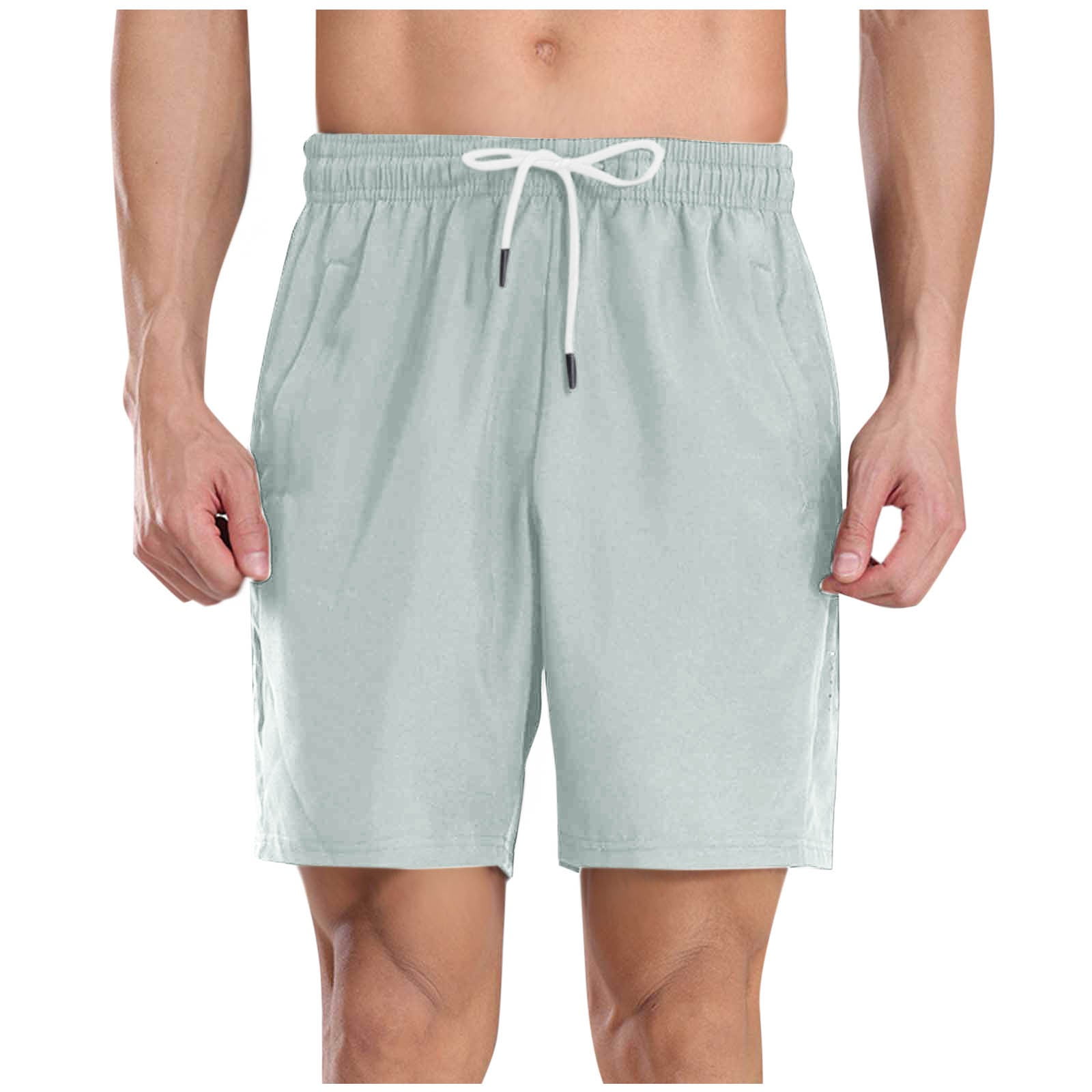 Men's Plus Size Drawstring Active Shorts