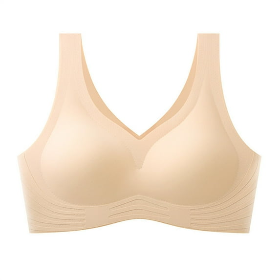 Diufon Sports Bras for Women Seamless Stretch No Underwire Comfort Bra Solid Color Wide Strap Bras