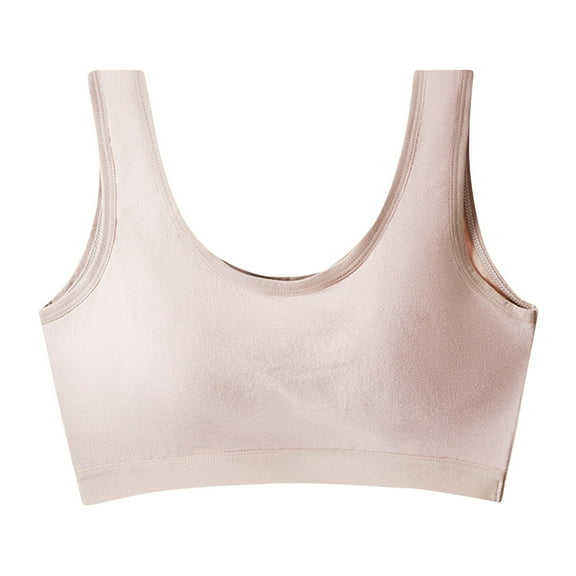 Diufon Sports Bras for Women Wireless Underwireless Bras Solid Color Full Coverage Soft Bras