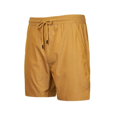 Diufon Sports Shorts Mens Casual Solid Color Shorts Elastic Waist Drawstring Shorts with Pockets
