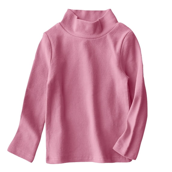 Diufon Spring Undershirt for Toddler Kids Boys Girls Mock Neck Pullover Top Long Sleeved Loose Child Blouse
