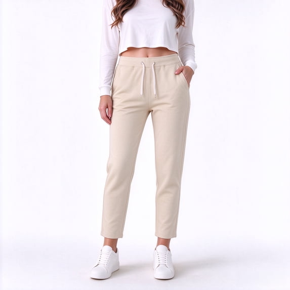 Diufon Straight Leg Sweatpants for Women Elastic Waist Drawstring Lounge Pants with Pockets Athletic Joggers