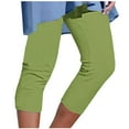 thumbnail image 1 of Diufon Summer Capris Pants for Women Casual Solid Color Plus Size Pants Comfortable Yoga Pants, 1 of 5