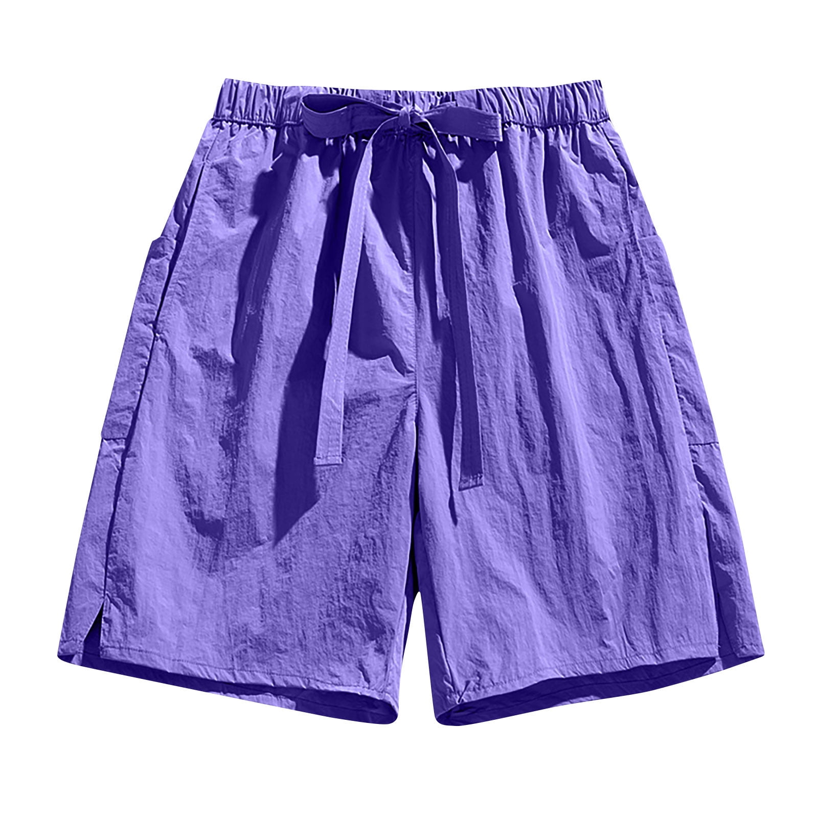 Diufon Summer Casual Mens Shorts Solid Color Lightweight Shorts Elastic ...