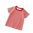thumbnail image 1 of Diufon Summer Casual Tshirts for Toddlers Kids Round Neck Short Sleeve Tops Trendy Striped Printed Tees, 1 of 2