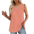 thumbnail image 1 of Diufon Summer Casual Womens Tank Tops Solid Color Breathable Tees V Neck Sleeveless T-Shirts, 1 of 7
