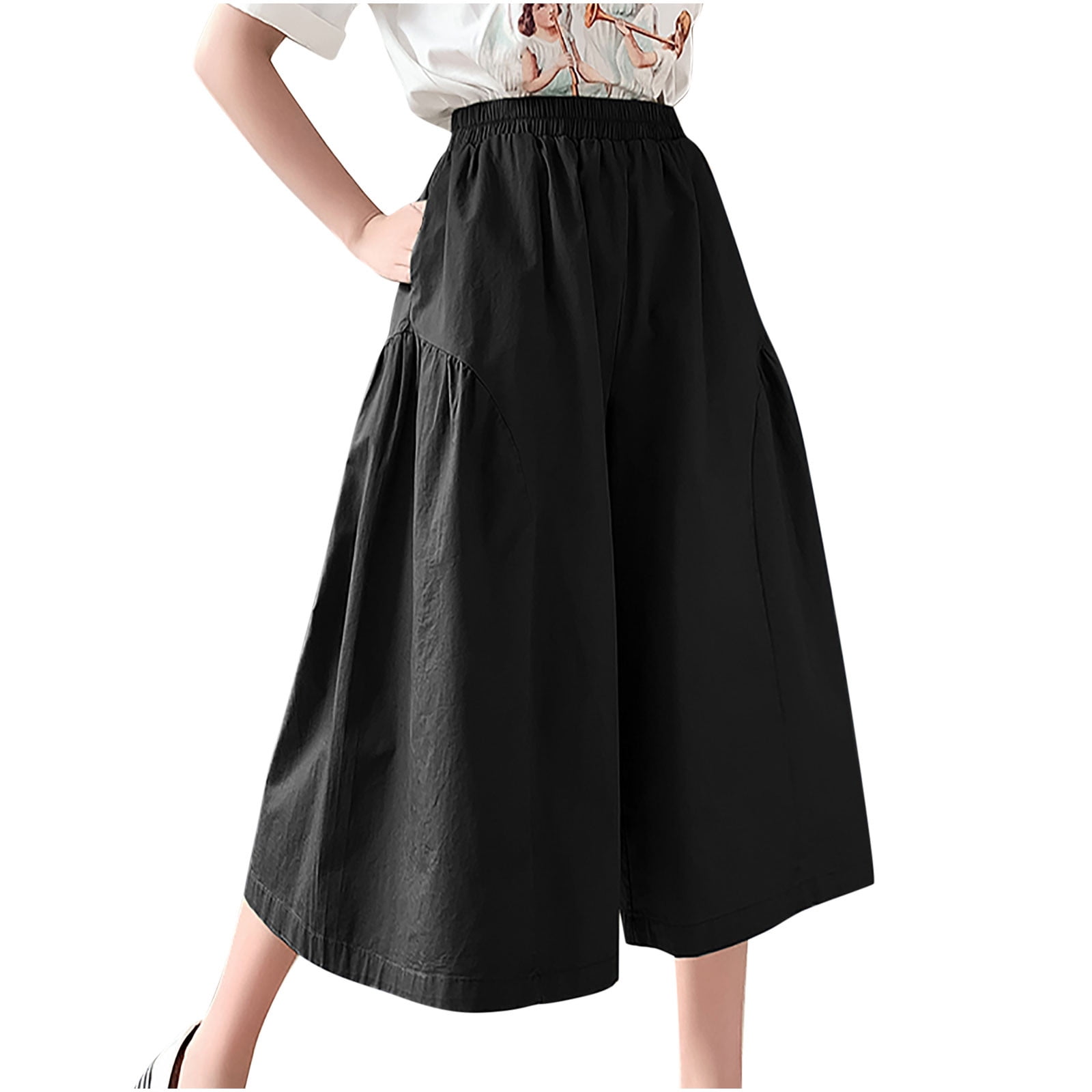 【BAON】Merend Summer Slacks Skirt Pants Diufon-Summer-Pants-Skirt-for-