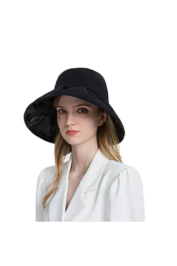 Sun Hat for Women Ladies Outdoor Beach Athletic Hats Trendy Elegant Solid Color Cap with Back Bow