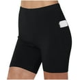 thumbnail image 1 of Diufon Black Biker Shorts Women High Waisted Atheltic Yoga Workout Shorts with Pockets Solid Color Running Shorts, 1 of 7