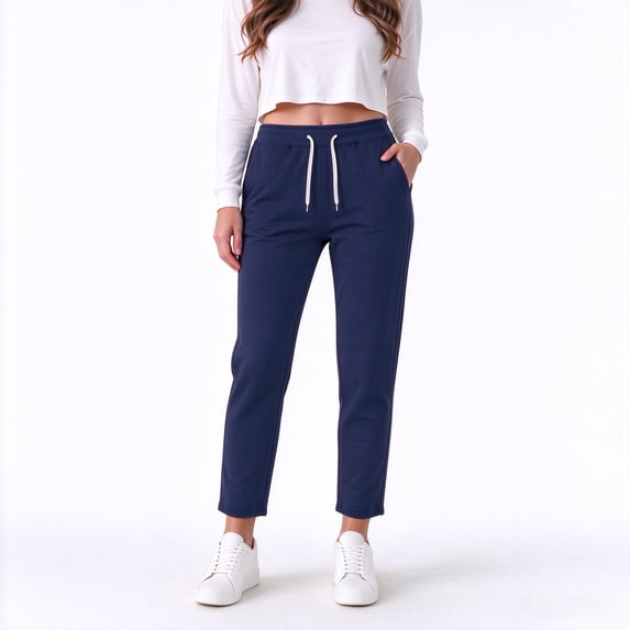 Diufon Sweatpants for Women Straight Leg Elastic Waist Drawstring Lounge Pants with Pockets Athletic Joggers