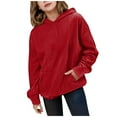 thumbnail image 1 of Diufon Sweatshirts for Teen Girls Oversized Corduroy Long Sleeve Hoodie Tops with Pockets Kids Casual Clothes, 1 of 9