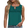 thumbnail image 1 of Diufon Tank Tops for Women Hollow-Out V Neck Sleeveless T-Shirts Summer Casual Solid Color Tees, 1 of 6
