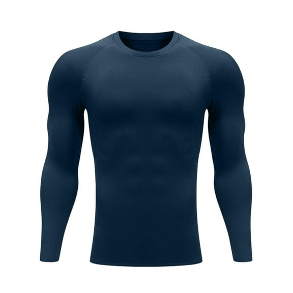 Diufon Thermal Shirts for Men Long Sleeve Crewneck Fleece Lined Athletic Top Fall Winter Warm Undershirts