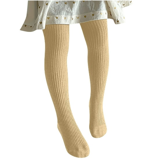 Diufon Tights for Girls Knitted Cotton Warm Footed Leggings Toddler Infant Baby Soft Comfy Bottom Stockings