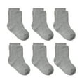 thumbnail image 1 of Diufon Toddler Baby Boy Girl Socks Cotton Non-Slip Middle Tube Crew Carpet Socks Kids Lined Warm Socks 6 Pairs, 1 of 3