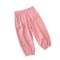 thumbnail image 1 of Diufon Toddler Baby Boys Girls Joggers Pants Cotton Soft Elastic Waist Lantern Pants Solid Color Wide Leg Pant, 1 of 3