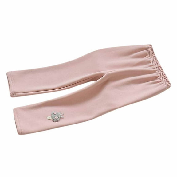 Diufon Toddler Baby Girls Fleece Leggings Fall Winter Cotton Elastic Waist Tight Pants Thickened Warm Trousers