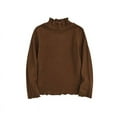 thumbnail image 1 of Diufon Toddler Baby Long Sleeve Tops High Neck Ruffled Hem Basic Bottom Clothes Fall Winter Warm Blouse, 1 of 3